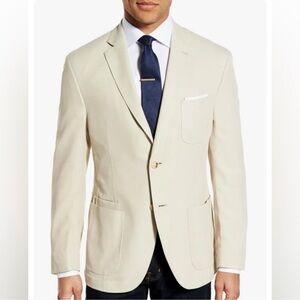JKT New York Tan Cotton Blazer Jacket Sports Coat Size 40R